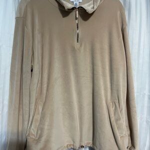 Women’s Beige Half-Zip Sweater